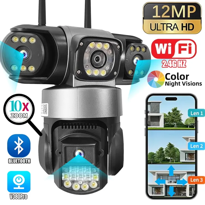 WiFi%20Triple%20Lens%20Camera%20Outdoor%2012MP%206K%20Triple%20Lenses%20Triple%20Screens%20Security%20Video%20Monitor%20Night%20Vision%20V380%20Pro%20Waterproof%20CCTV%20Cameras%20-%20Image%207