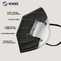 New Powecom Black FFP2 KN95 Mask Filter Face Masks 5 Layer Anti-Pollution Protective Dust Filter Safety Mask GB2626-2019. 