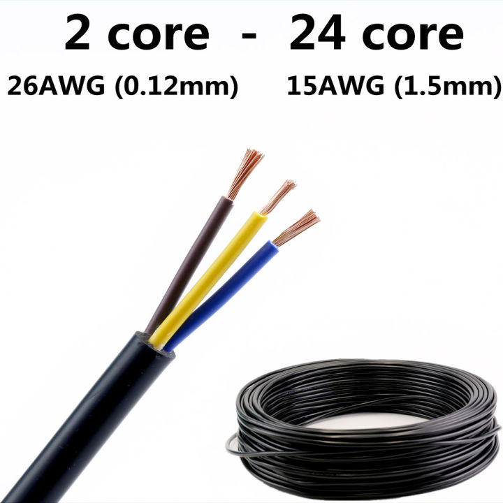 Multicore wire and cable RVV2 core -24 core control signal wire 22AWG 0 ...