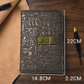 password with lock diary notepad scheduler European retro notebook hand ledger diary 200 pages. 