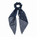 1pcs Chiffon Ponytail Ribbon Shiny Star Bow Hair Scrunchies Knotted Bowknot Hair Ties Elastic Hair Band Hair Accessories. 