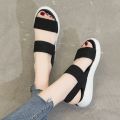Student Sandals Women's Summer New Flat Beach Shoes Fashion All-Match Elastic Sneakers Casual Fairy Style Women's Shoes. 