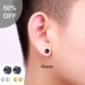 Man Women Magnetic Earrings No Piercing Simple Acrylic Round Earrin  Magnetic Earrings Black Silver and Gold in Daraz Flyer. 