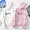 IELGY Women's clothes Black Thick Pink Plus velvet Sweater Loose Long sleeves Hooded Pullover. 