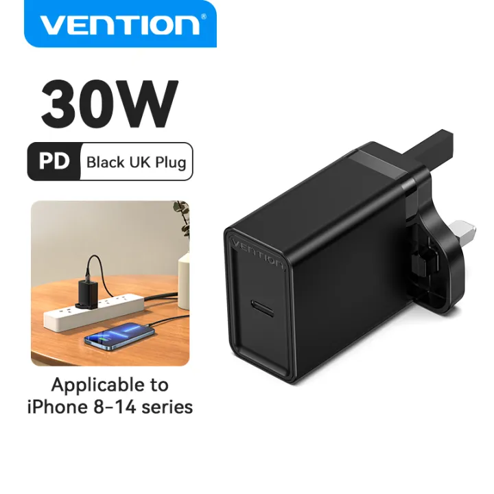 Vention 30W Type C Fast Charger for 13 Pro max PD Charger 12 Pro Max Cell Phone Charger Samsung S21+, 11 Pro Max Power Delivery Charger USB C Quick Charger