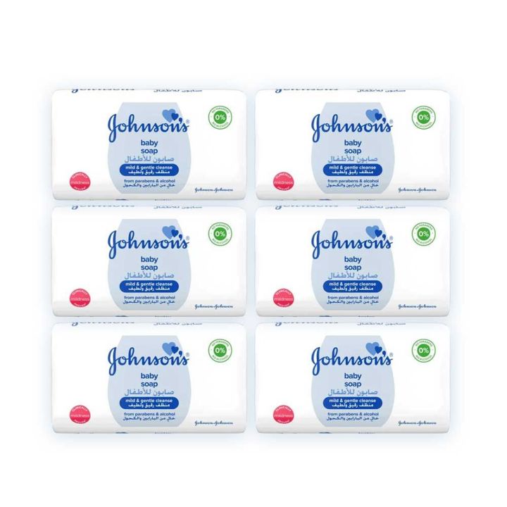 Johnson's Baby Soap Mild & Gentle Cleanse 6×125g