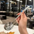 S/L Stainless Steel Spoon Western Style Long Handled Spoon Dessert Spoon Household Round Headed Spoon Soup Spoon FUHENG. 