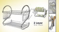 2 Layer Stainless Dish Rack. 