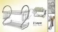 2 Layer Stainless Dish Rack. 