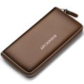 Zip Clutch Handbag BABAOCARY Large Capacity Business Men's Mobile Phone Bag Long Wallet Multiple Card Slots. 