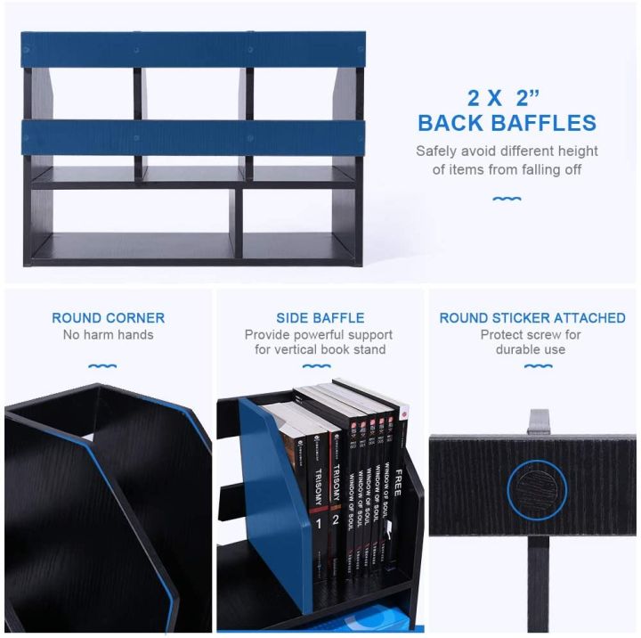 Desktop%20Bookshelf%20Wood%20Desk%20Organizer%20Shelf%20Bookcase%20with%205%20Compartments%20Storage%20Shelves%20for%20Tabletop%20Books%20Holder%20Stand%20A4%20A5%20Paper%20File%20Mail%20Sorter%20Decor%20Display%20Rack%20in%20Home%20Office,Black%20-%20Image%203