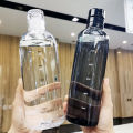 Water Cup Sport Water Bottle With Time Scale Couple Plastic Portable Water Container Anti-Drop Outdoor Water Bottle. 