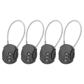 (VDZI) 4 Pieces Combination Lock 3 Digit Outdoor Waterproof Padlock for School Gym Locker, Sports Locker, Fence, Toolbox, Gate. 