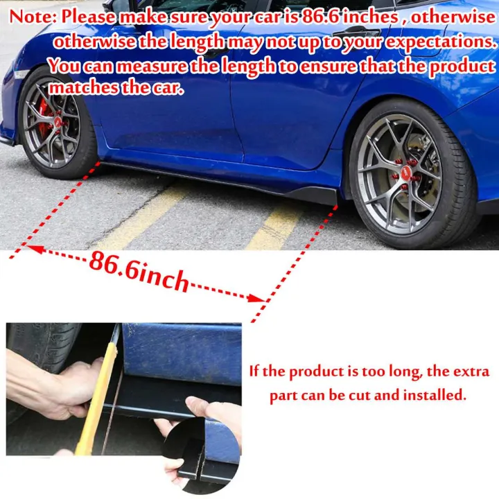 6pcs%202m/2.2m%20Universal%20Car%20Side%20Skirts%20Winglet%20Extensions%20Splitters%20Body%20Apron%20Lip%20For%20BMW%20For%20Benz%20For%20Audi%20Glossy%20black%20-%20Image%206