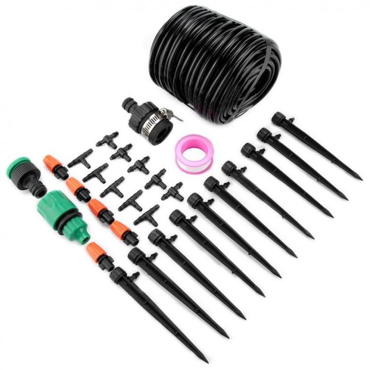 25M DIY Micro Drip Irrigation Auto r Self Wate g Garden Hose System ...