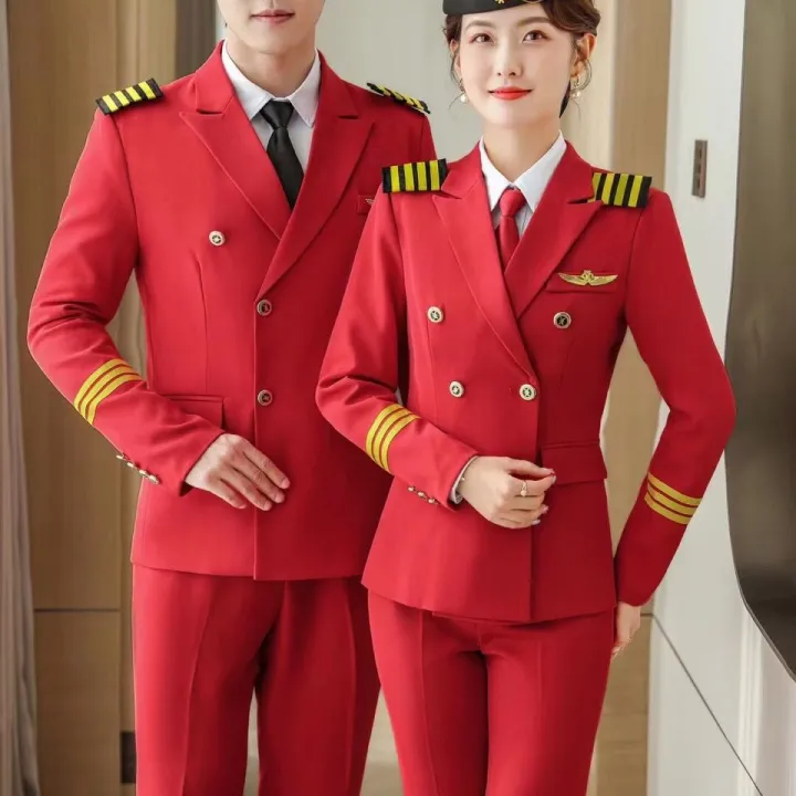 Aviation%20School%20Pilot%20Plane%20Long%20Air%20Less%20Business%20Suit%20Autumn%20and%20Winter%20Male%20and%20Female%20Band%20Overalls%20Stewardess%20Uniform%20-%20Image%205