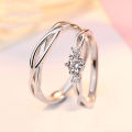 Luxury Zircon Couple Paired Rings for Women Men Shiny Crown Flower Heart Promise Finger Ring Lover Anniversary Wedding Jewelry. 