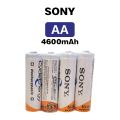 Sony Rechargable Batteries 1.2V AA 4600mAH. 