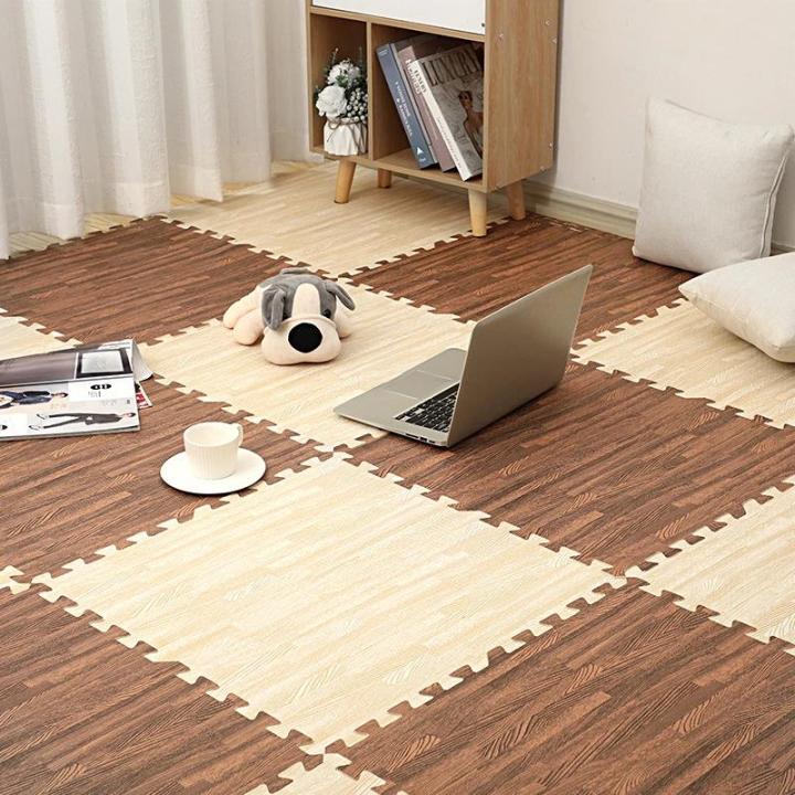 MuXiaRe Wooden Baby EVA Foam Play Gym Puzzle Mat Interlocking Exercise