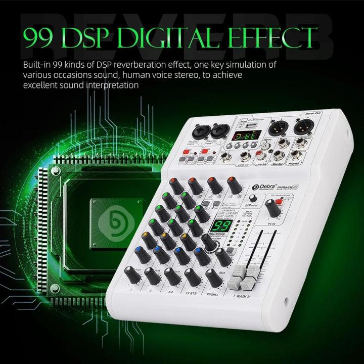DEBRA%20PRMX-6%204-Channels%20Audio%20Mixer%20DSP%20Reverb%20for%20Live%20Recording%20-%20Image%206