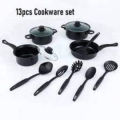 Non-Stick Cookware Set 13pcs set Non-Stick Pots Frying Pan Cooking Pot Cookware Set Utensil Set Kitchen Cookware. 