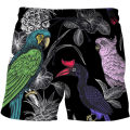 Summer New Swim Beach Shorts Men 3d Parrot Print Quick-drying Fashion Cool Sports Shorts Men'clothing Dropshipping Pants Teen. 