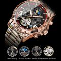 POEDAGAR brand fashionable business luxury waterproof automatic mechanical men's watch. 
