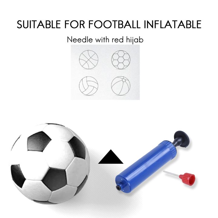 Football Soccer Inflatable Ball Hand Air Pump with Needle Blue | Daraz.lk
