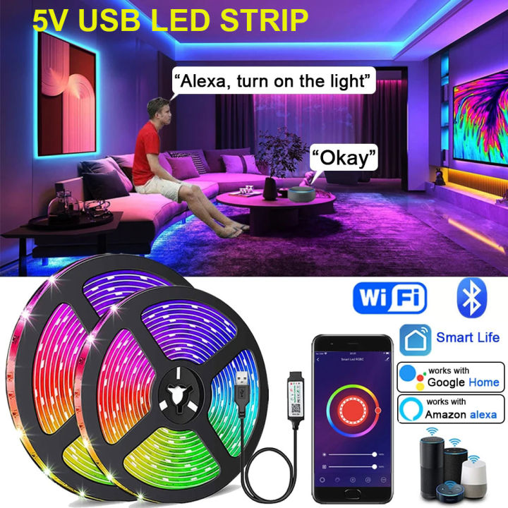 Led Light 5V Usb Led Strip Light For Room 5050 Rgb Tape 10M Ice String Children For Gaming Room Decor Led Lamp 5 Meter Backlight