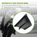 Motorcycle Winglet Aerodynamic Wing Kit Spoiler Motorcycle Wind Flow Fixing Wing for S1000RR V4 -10R R1,Bright Black. 
