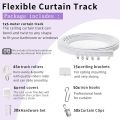 Flexible Bendable Ceiling Curtain Track, Ceiling Mount for Curtain Rail, Room Divider Ceiling Track for Curtains. 