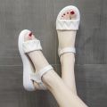 【ALLGOOD】Summer Woman Sandals  College Style Ladies Sandals Low Heel Wedge Casual Women Shoes Fashion  Beach Flat Shoes. 