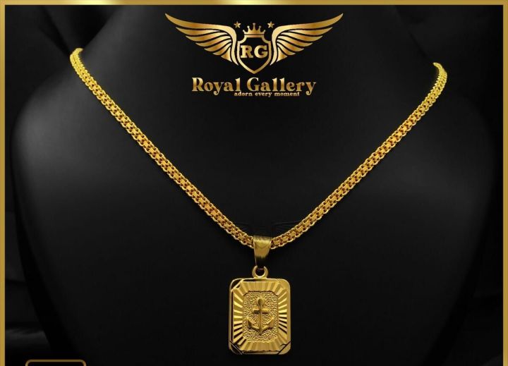 Gold%20Plated%20Bismark%20Chain%20with%20Box%20Ancor%20Pendant%20-%20Image%202