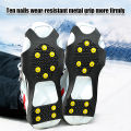 Sport Shoes Cover For Women Men Boots Cover 10-Stud Snow Ice Claw Climbing Anti Slip Spikes Grips Crampon Cleats. 