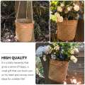 3-Piece Hand-Woven Storage Basket Wicker Hanging Flower Pot Basket Plant Basket Indoor and Outdoor Flower Container. 