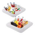 2 PCS 24Inch Inflatable Serving Bar, Drinks Inflatable Cooler Table Pool Ice Tray for Party,Picnic & Camping. 