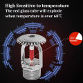【ZOSR】68℃ Pendent Fire Sprinkler Head Automatic Fire Extinguishing System Protection 1/2” NPT Temperature Fire Quick Response Water Spraying Device Home Commercial. 