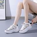 Women's Casual Sneakers Platform Shoes Female Vulcanized Shoes Trainers Shoes Sports Shoes for Athletic Hiking Work Autumn Spring Fitness , white, 40. 