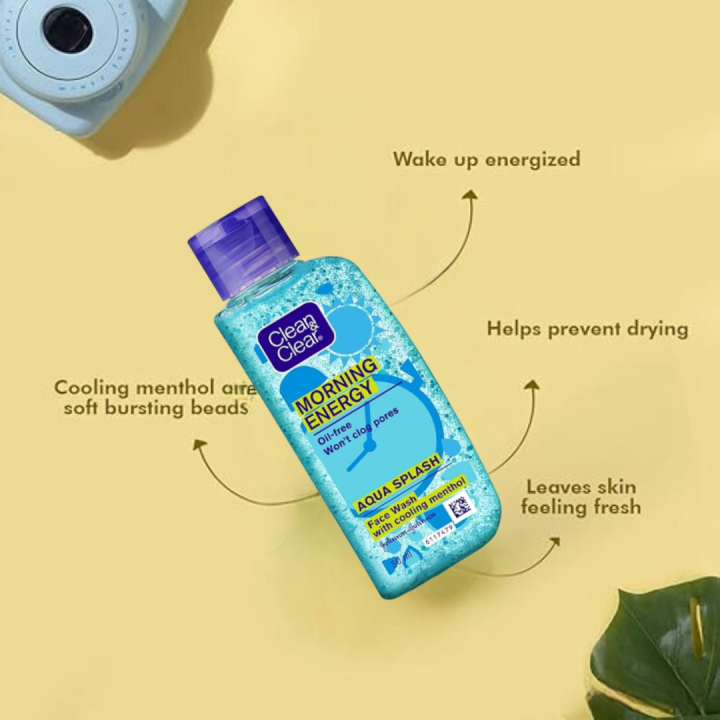 Clean%20&%20Clear%20Face%20Wash%20Morning%20Energy%20with%20Vitamin%20E%20&%20A%20Aqua%20Splash%2050ml%20-%20Image%203