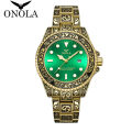 ONOLA brand fashionable business waterproof retro simple quartz men's watch. 