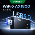 UGREEN AX1800 USB 'W'iFi' 6 Adapter for PC Laptop 1800Mbps 5G 2.4G Dual Band 'W'iFi' Dongle High Speed USB 3.0 Wi-re-le-ss Network Adapter Plug and Play for Windows 10/11. 