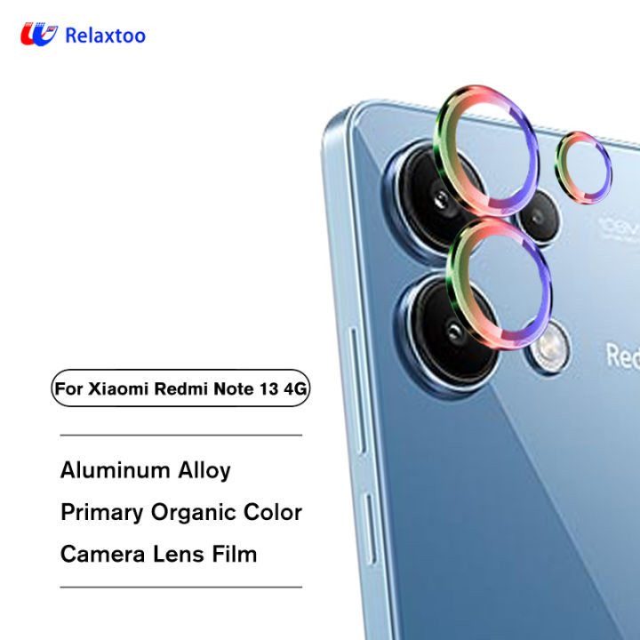 Relaxtoo For Xiaomi Redmi Note 13 4G Camera Protector Aluminum Alloy Cover For Redmi Note13 4G Metal Back Lens Ring Case Anti Drop