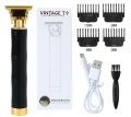 Vintage T9 Hair Trimmer Professional Hair Cutting Machine Rechargeable Trimmer Plastic Body Black. 