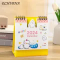Activity Desk Calendar 2024 Mini Cartoon Desk Calendar Daily Monthly Planner for Home Office Decor Coil Design Perfect for Southeast Asian Buyers Desk Calendar 2024. 
