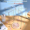 Wenefang Sales promotion Hanging Hooks Jewelry Holder Lightweight Acrylic Necklace Organizer Anti-Slip Base Transparent Jewelry Stand for Jewelry. 