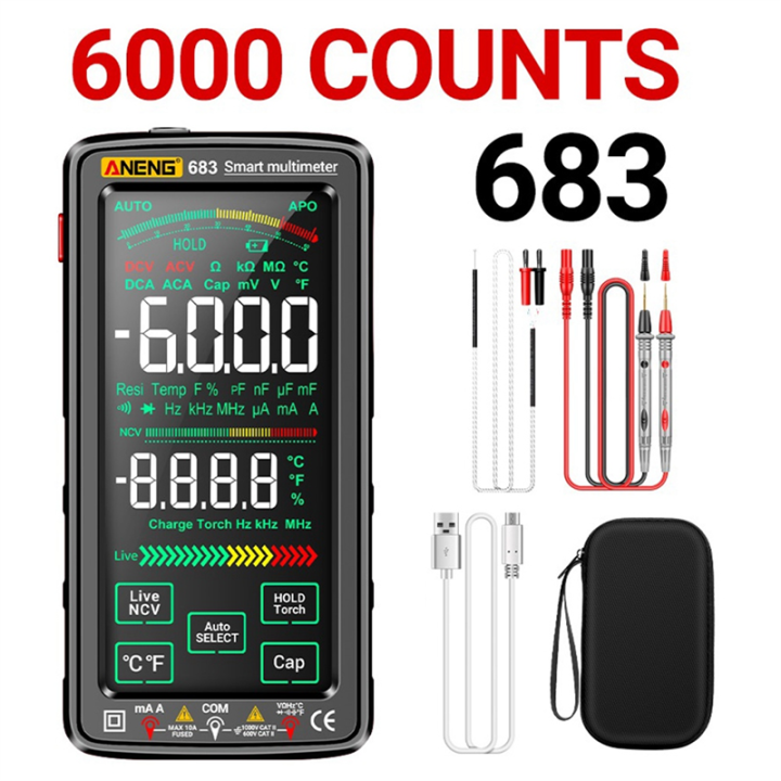 683%20Smart%20Multimeter%20High-End%20Touch%206000%20Counts%20Multimetro%20Test%20Rechargeable%20Multitester%20AC/%20Tester%20Tool%20Easy%20to%20Use%20Black%20-%20Image%204