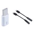 1Pcs USB Type C 3.1 Male to Mini USB 2.0 5 Pin Female Data Adapter with 2Pcs USB C to 3.5mm Headphone Jack Adapter. 