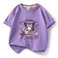Kuromi cartoon CHILDREN'S wear short sleeve T-shirt pure cotton summer new girls' top girls half sleeve T-shirt baby gift. 