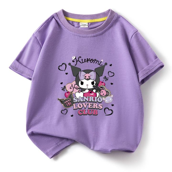 Kuromi%20cartoon%20CHILDREN'S%20wear%20short%20sleeve%20T-shirt%20pure%20cotton%20summer%20new%20girls'%20top%20girls%20half%20sleeve%20T-shirt%20baby%20gift%20-%20Image%204