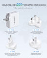 Lencent USB Charger Plug 4-Port USB Universal Travel Adaptor Plug 22W/5V 4.4A Wall Charger with Singapore/USA/EU/AUS Worldwide Travel Charger Adapter Multi Plug for iPhone iPad Android Tablets and More. 